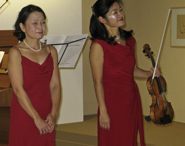 Yuki Ohira (links) und Kaoru Yamamoto, hier bei einem Auftritt  in Bernau 2019.  | Foto: Ulrike Spiegelhalter