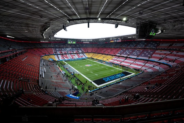 Zum zweiten Mal nach 2022 findet in M&uuml;nchen ein NFL-Spiel statt.  | Foto: Sven Hoppe/dpa