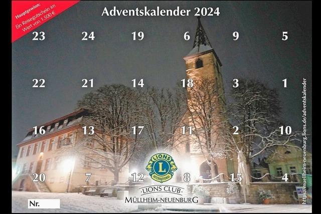 Verkauf der Adventskalender des Lions-Clubs Mllheim-Neuenburg startet