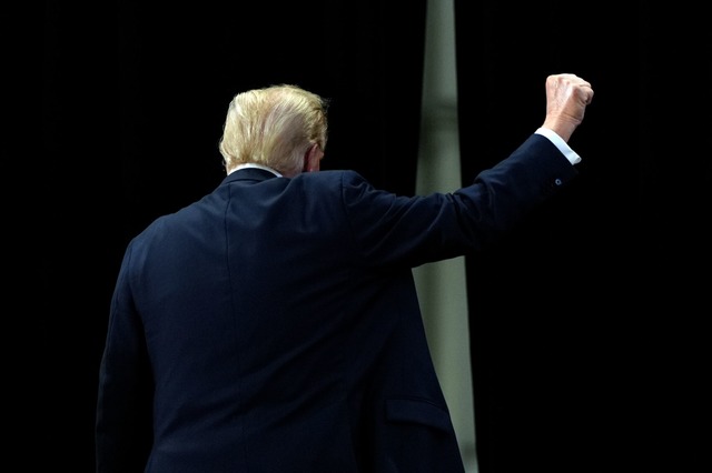 Trump hat auf allen Ebenen an St&auml;rke hinzugewonnen. (Archivbild)  | Foto: Julia Demaree Nikhinson/AP/dpa