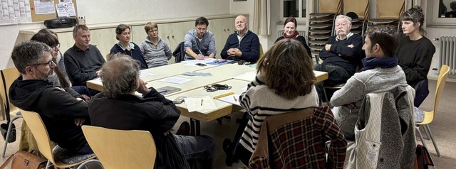 Das Bndnis Demokratie bei seiner ersten ffentlichen Sitzung.   | Foto: Erika Sieberts