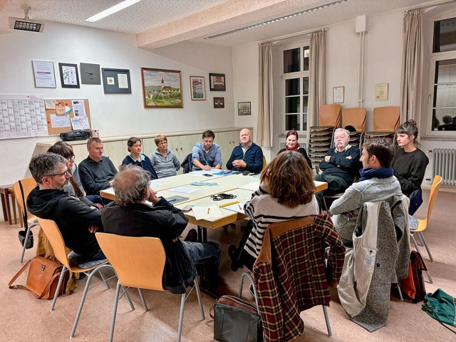 Das Bndnis Demokratie bei seiner ersten ffentlichen Sitzung.  | Foto: Erika Sieberts