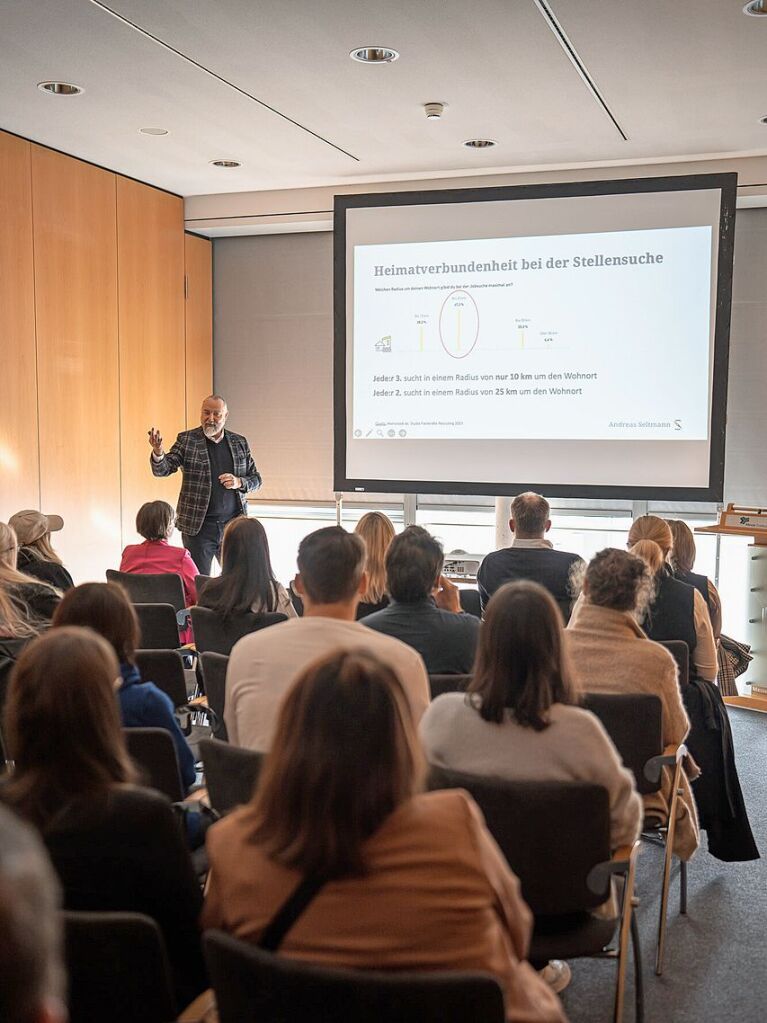 Darum, wie man sich als Arbeitgeber in der Region sichtbar macht, ging es im BZ-Job-Talk auf der Messer 