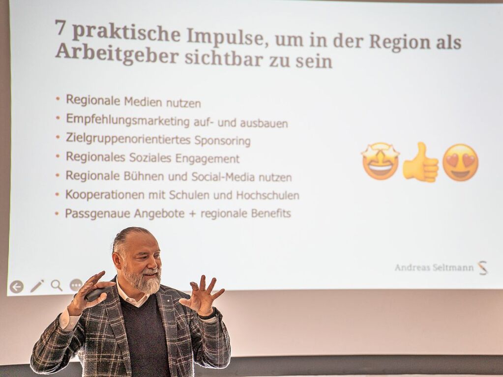 Darum, wie man sich als Arbeitgeber in der Region sichtbar macht, ging es im BZ-Job-Talk auf der Messer 