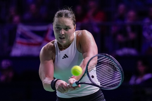 Jule Niemeier ist mit den deutschen Te...im Billie Jean King Cup ausgeschieden.  | Foto: Manu Fernandez/AP