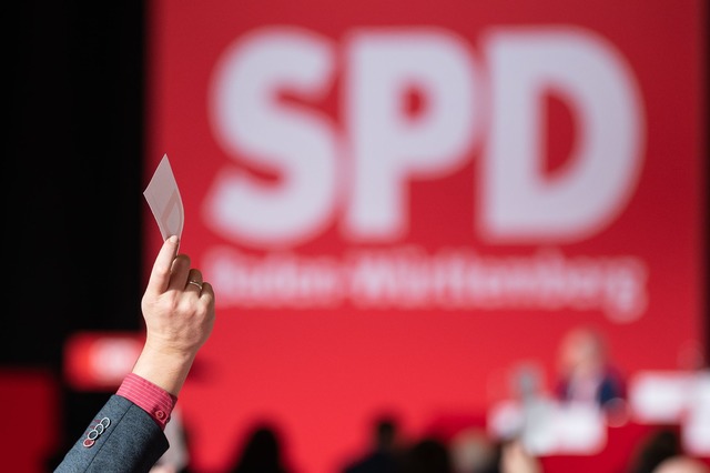 Bei dem Parteitag der SPD wird auch di...sspitze neu gew&auml;hlt. (Archivbild)  | Foto: Silas Stein/dpa