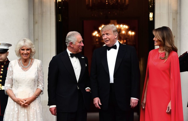 K&ouml;nigin Camilla sei "fantastisch"...h", schw&auml;rmte Trump. (Archivbild)  | Foto: Victoria Jones/PA Wire/dpa