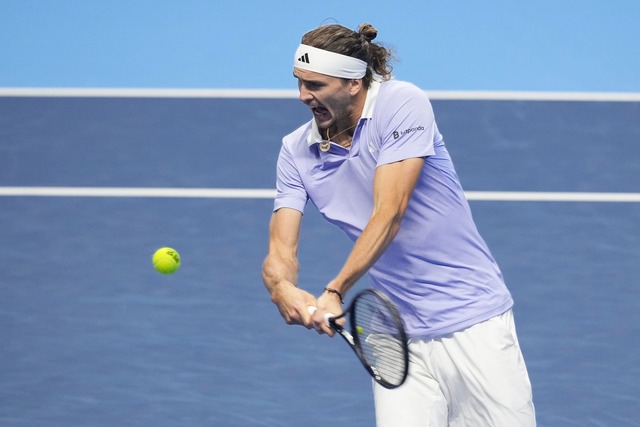 Alexander Zverev hatte in seinen erste...igen ATP Finals keinen Satz abgegeben.  | Foto: Antonio Calanni/AP/dpa