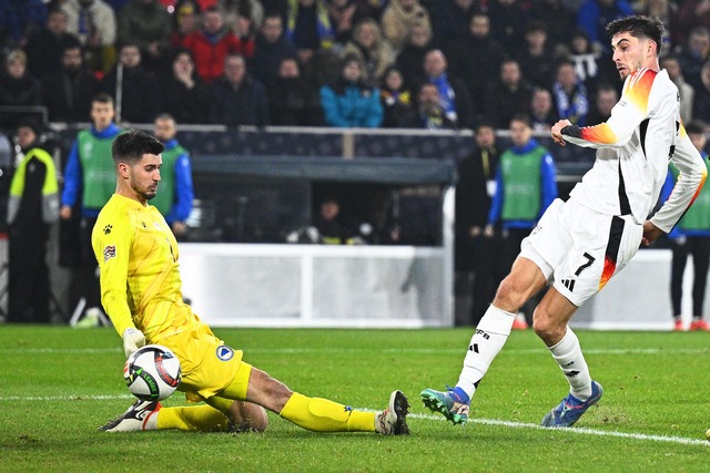 Endlich wieder ein Tor von Havertz aus dem Spiel heraus.  | Foto: Tom Weller/dpa