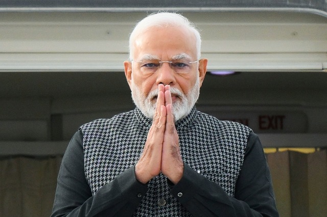 Indiens Premierminister Narendra Modi ...rei&szlig;enden Vorfall". (Archivbild)  | Foto: Maxim Blinov/brics-russia2024.ru/dpa