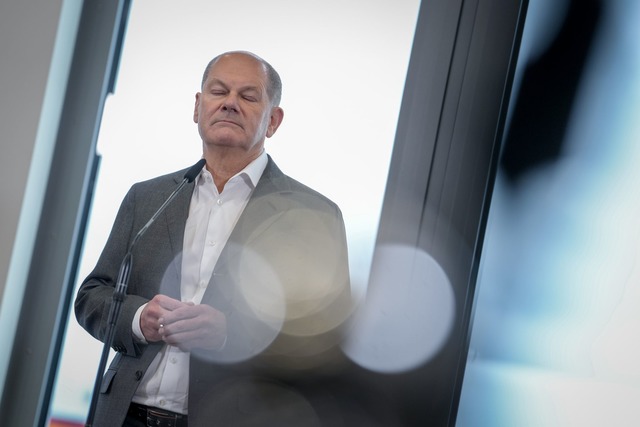 Wird er wieder Kanzlerkandidat? Bundeskanzler Olaf Scholz.  | Foto: Kay Nietfeld/dpa