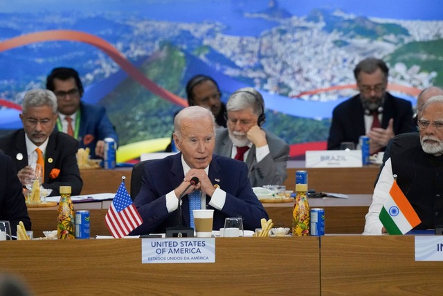 F&uuml;r Biden d&uuml;rfte der G20 in ...g;e Gipfel als US-Pr&auml;sident sein.  | Foto: Eric Lee/Pool The New York Times/AP/dpa