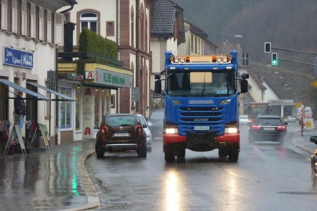 Der Gemeinderat mchte Tempo 40 auf der B317 durch Schnau durchsetzen