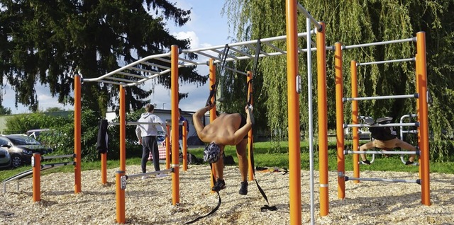 Die Calisthenics-Anlage in der Rainer-... September in Betrieb genommen worden.  | Foto: Freundeskreis Flchtlinge Lahr