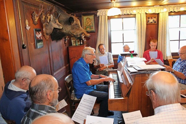 Die Proben des MGV Harmonie Schollach ...nerung. (Archivfoto aus dem Jahr 2017)  | Foto: Gert Brichta