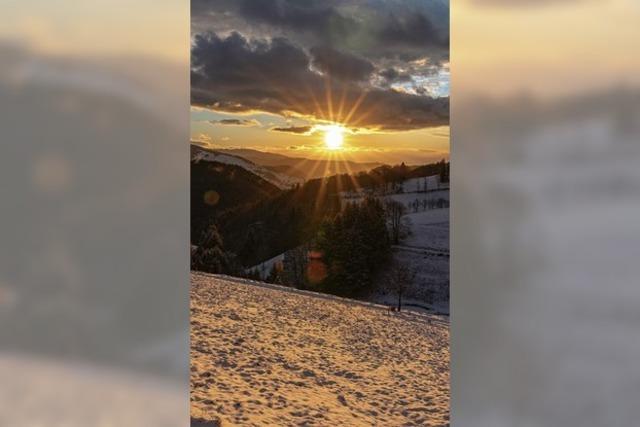 Winterliches Farbenspiel in Mnstertal