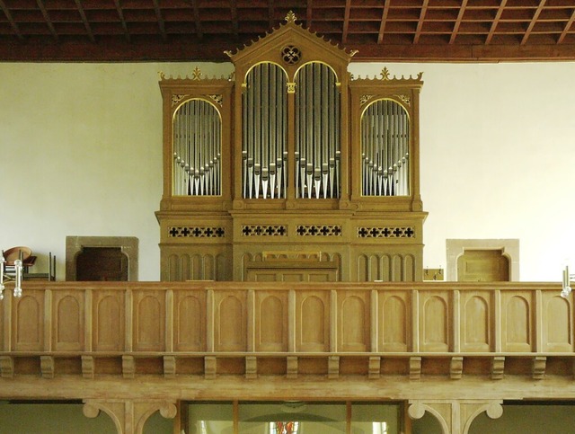 Die sanierte Orgel in St. Peter und Paul in Hartheim  | Foto: Kirchengemeinde Hartheim