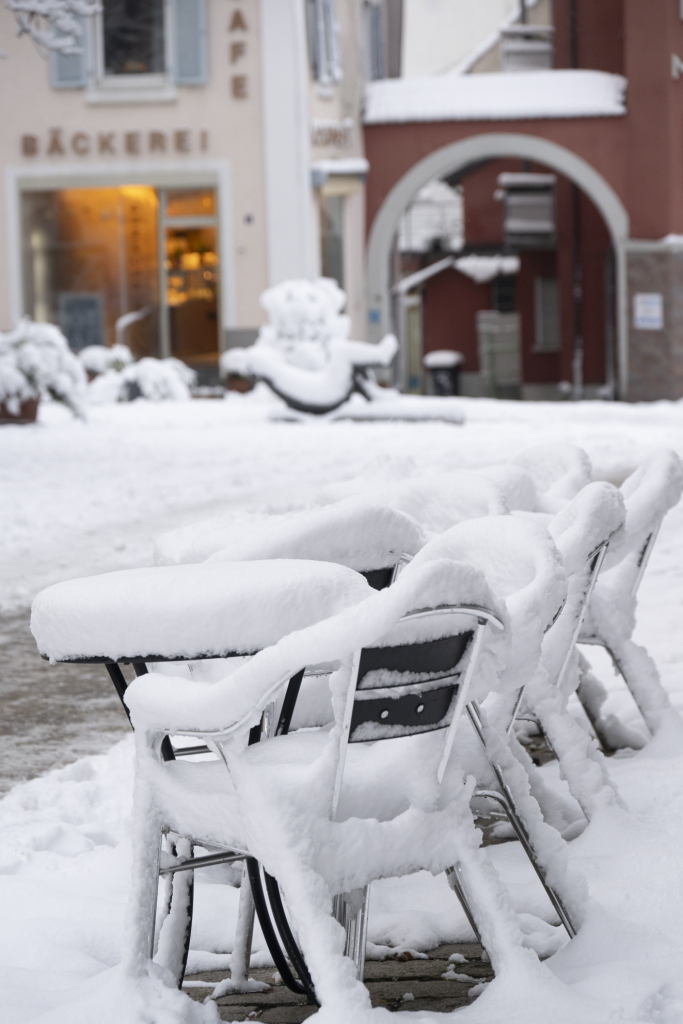 Winteridylle in der  Mllheimer Fugngerzone