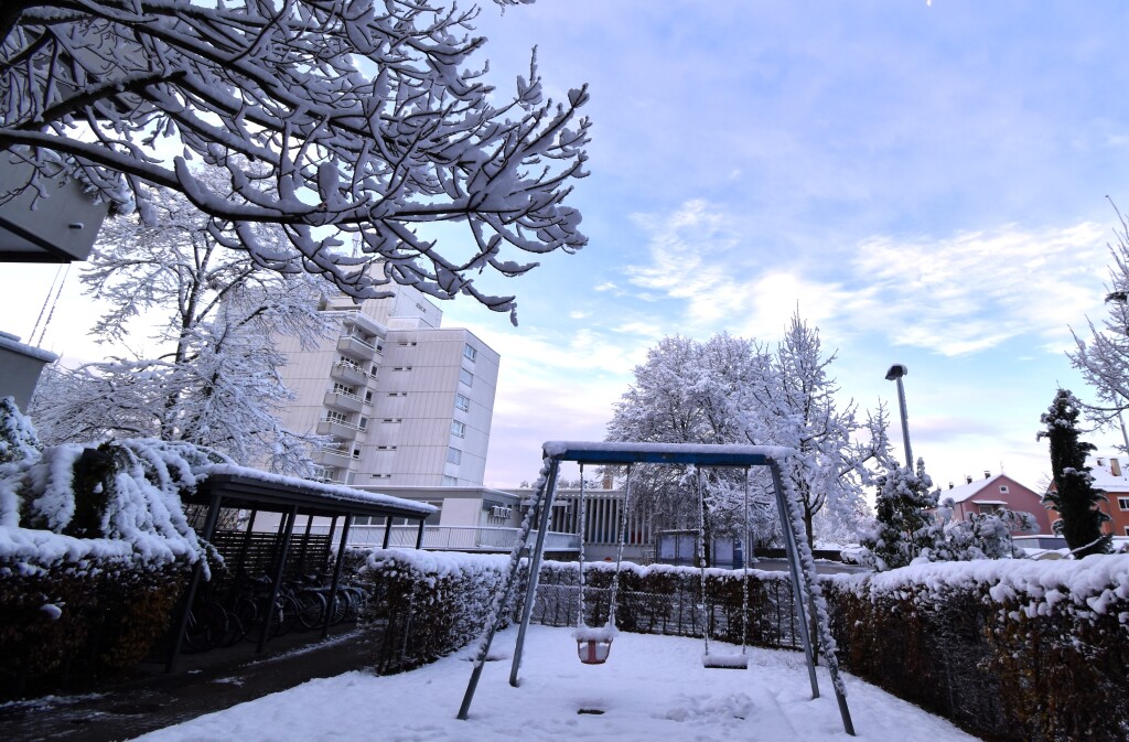 Wintereinbruch in Freiburg