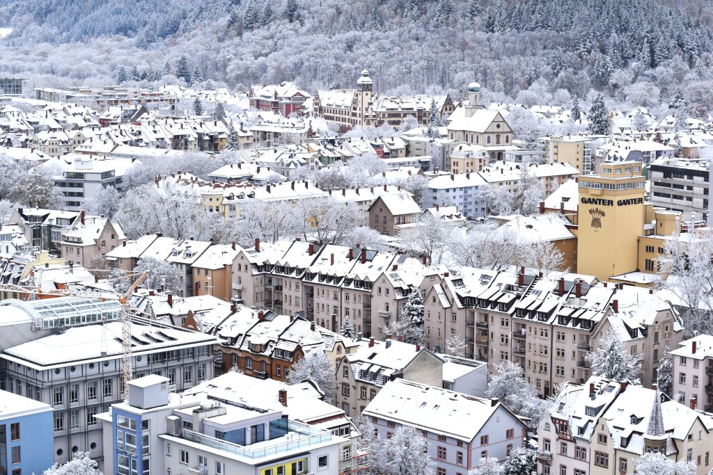 Wintereinbruch in Freiburg