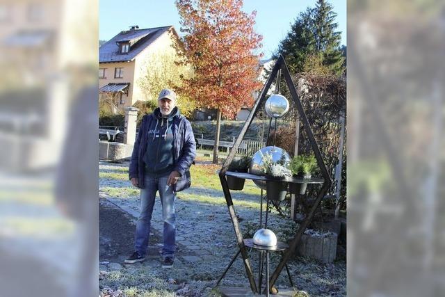 Skulptur am Ortseingang von Marzell