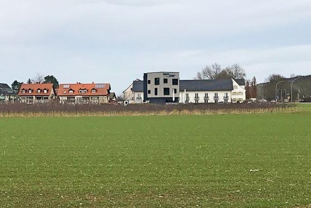 So soll das neue Gewerbegebiet an der Bundesstrae in Auggen aussehen