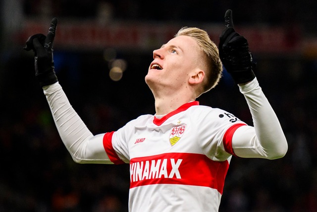 Chris F&uuml;hrich traf f&uuml;r den VfB Stuttgart zum 1:0 gegen den VfL Bochum.  | Foto: Tom Weller/dpa