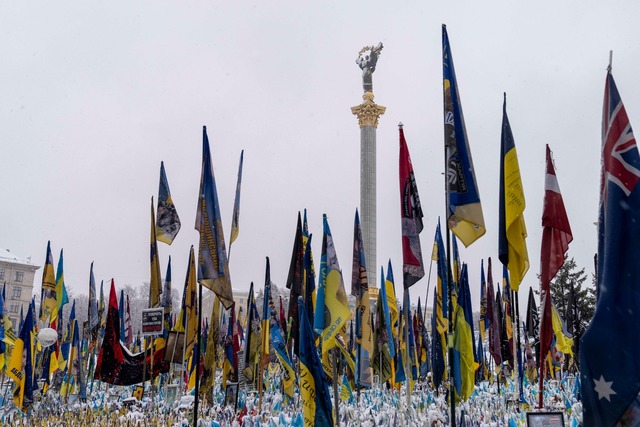 Gedenken an gefallene Ukrainer. (Archivbild)  | Foto: Andreas Stroh/ZUMA Press Wire/dpa