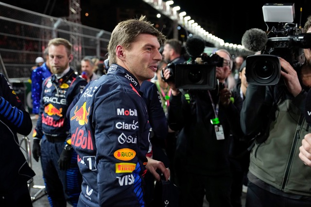 Max Verstappen reichte Platz f&uuml;nf in Las Vegas zum vorzeitigen WM-Triumph.  | Foto: John Locher/AP/dpa