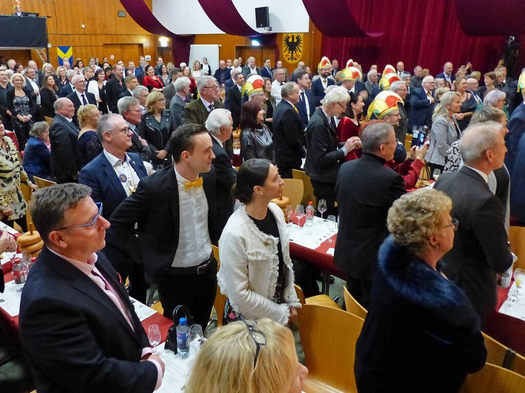 Vier Stunden lang sorgten die Akteure der Breisacher Narren, der Festspiele und der CDU fr Heiterkeit in der Breisacher Stadthalle mit rund 400 Zuschauern.