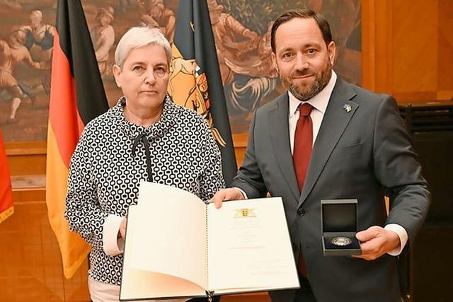 Die Ettenheimerin Elke Gabel erhlt die Staufermedaille