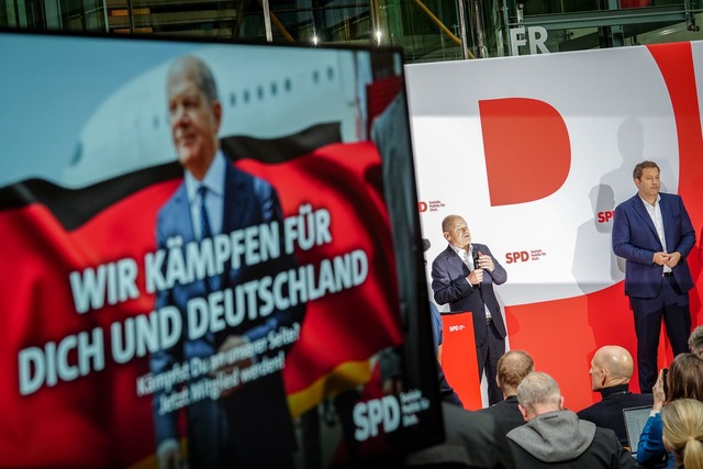 Scholz f&uuml;hrt die SPD zum zweiten ...Kanzlerkandidat in die Bundestagswahl.  | Foto: Kay Nietfeld/dpa