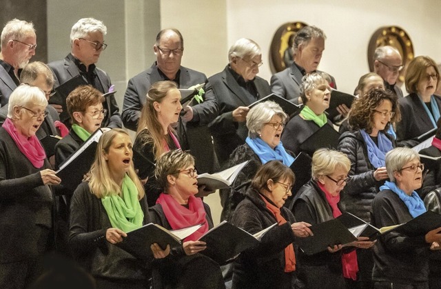 Der Todtnauer Johannes-Chor begeistert mit stimmlicher Klangkraft.  | Foto: Paul Eischet