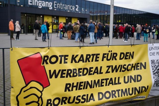 BVB-Fans kritisieren den Sponsoring-Deal mit einem Rstungskonzern, und das drfen sie auch