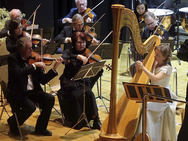 Das Oberrheinische Sinfonieorchester L...o beim Konzert in  der Stadthalle Wehr  | Foto: Roswitha Frey