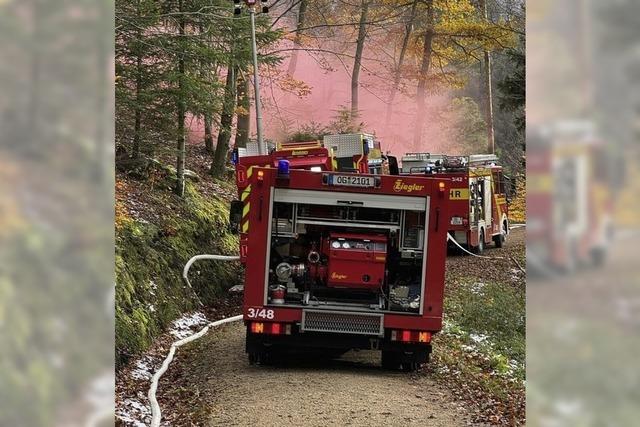 Feuerwehr-Stresstest im Zell-Weierbacher Wald