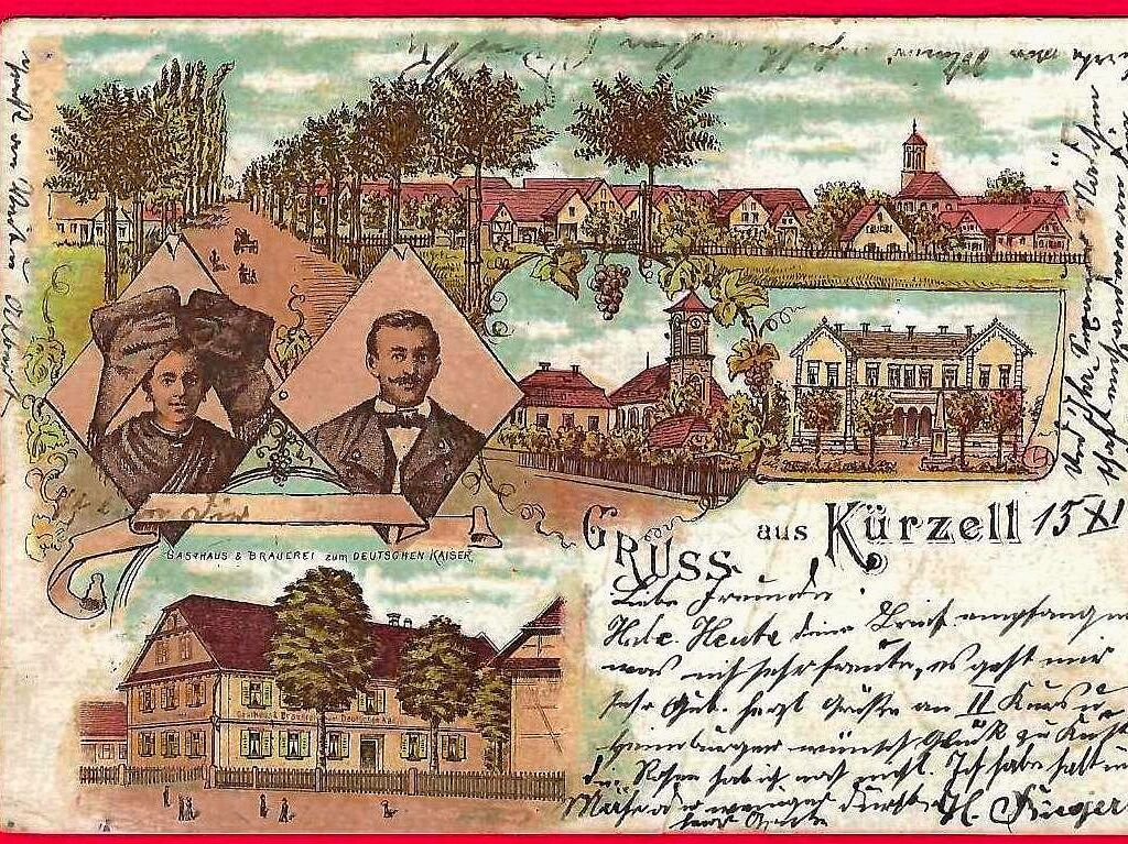 Das Gasthaus zum Deutschen Kaiser (Litho 1898)