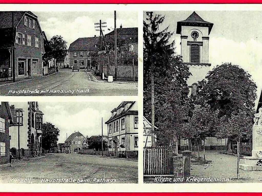 Hauptstrae und Kirche (1933)