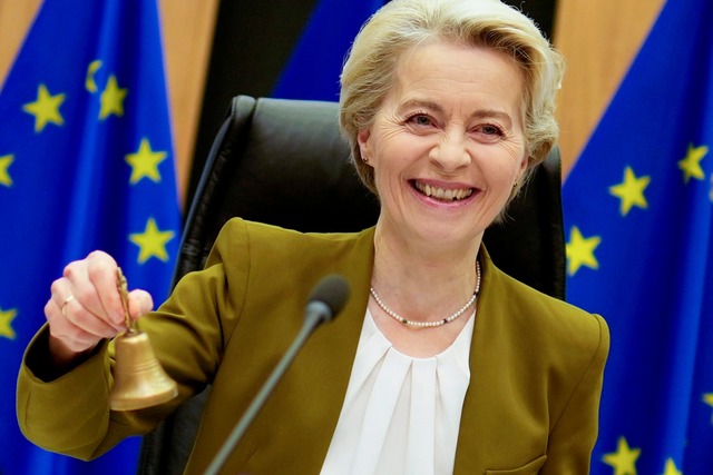 Ursula von der Leyen kann wohl bald ei...ommission einl&auml;uten (Archivbild).  | Foto: Virginia Mayo/AP