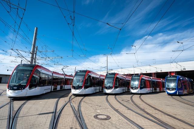 Die vorerst letzte von 25 Freiburger Urbos-Straenbahnen ist geliefert worden