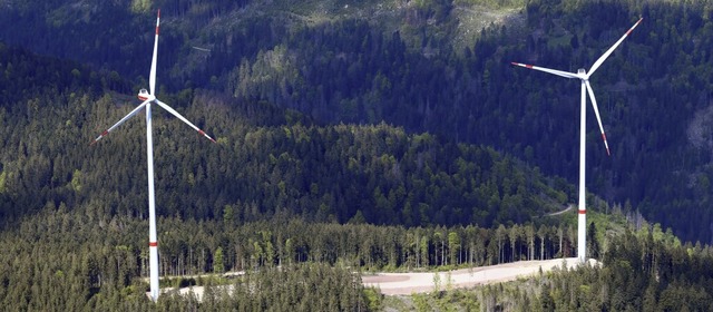 Diese beiden Windrder bei Husern ste...g September 2023 in Betrieb genommen.   | Foto:  Erich Meyer