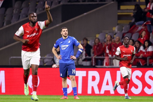 Hoffenheim und David Jurasek: machtlos in Braga  | Foto: Luis Vieira/AP