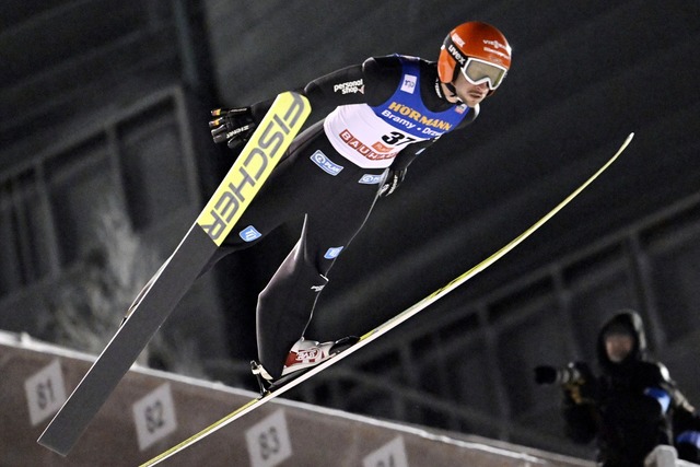 Auch Markus Eisenbichler ist mit seinem Wettkampf in Finnland zufrieden.  | Foto: Heikki Saukkomaa/Lehtikuva/AP/dpa