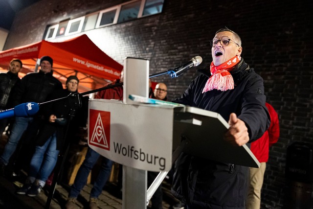 Erst am Freitag hatte Volkswagen die V...ennholz ins Feuer", sagte Gr&ouml;ger.  | Foto: Michael Matthey/dpa