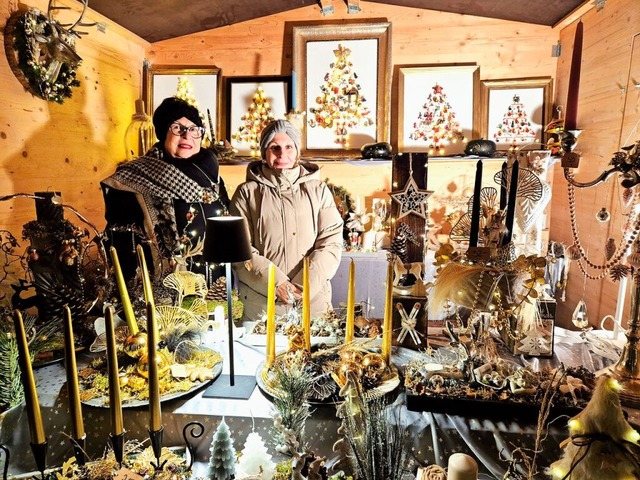 Allerlei festliche Weihnachtsdekoratio...ihnachtsmarkt in Altweil zu entdecken.  | Foto: Anita Indri-Werner