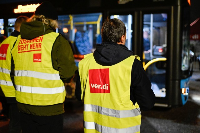 Die Warnstreiks - wie hier in Sinsheim...Arbeitgeber erh&ouml;hen. (Archivbild)  | Foto: Uwe Anspach/dpa