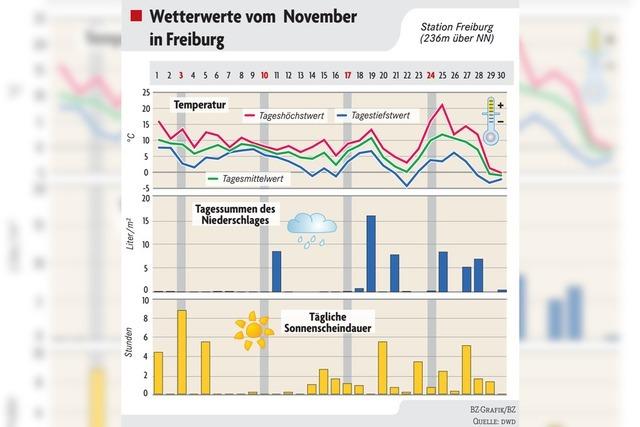 Das Wetter im November - eine Achterbahnfahrt