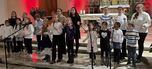 Der Kinderchor Kirchenmuse im Einsatz in Kappel-Grafenhausen.  | Foto: Rudi Rest