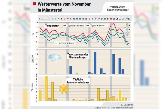 Ein trber November brachte den ersten Schnee