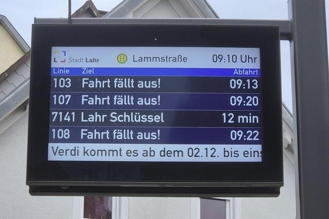 Busstreik in Lahr dauert bis Mittwoch